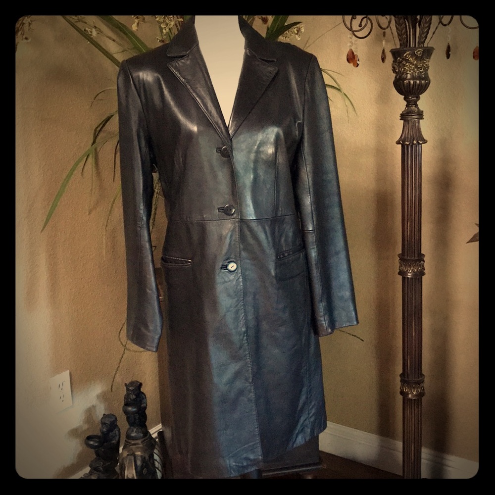 Leather coat